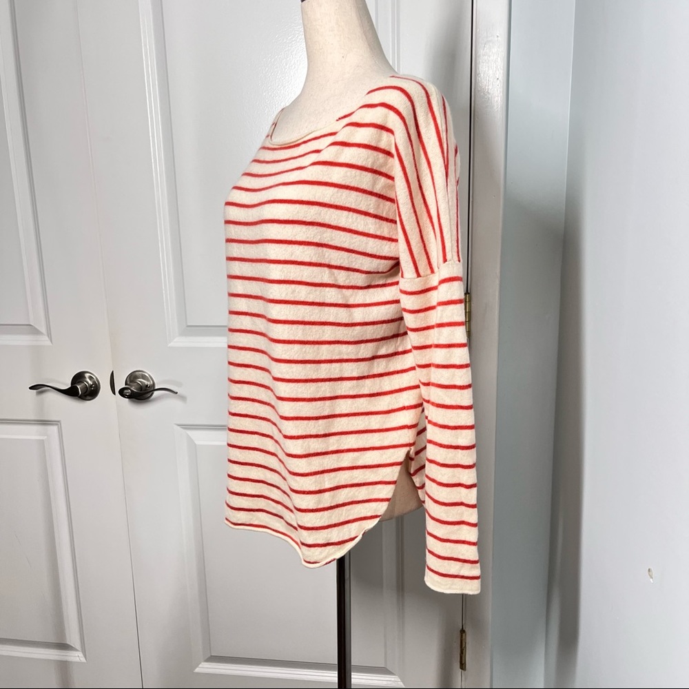 Vince Red Stripe Boatneck 100% cashmere Sweater size XS - Picture 9 of 12